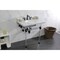 Kingston Brass 30 Carrara Marble Console Sink with Acrylic Legs, Marble WhiteOil Rubbed Bronze LMS3030MA5 - alternate 3